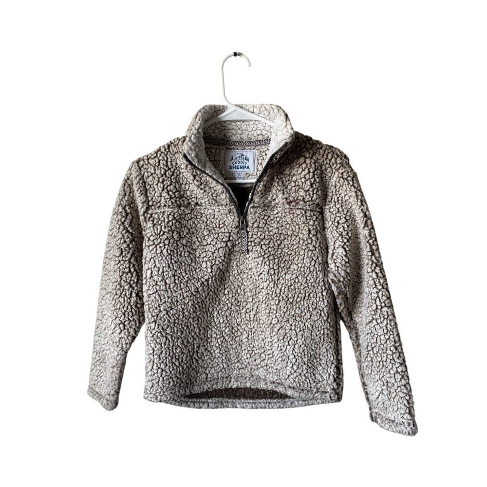 Girls 10/12 Cuddly Sherpa Half Zip Pullover Sweater
